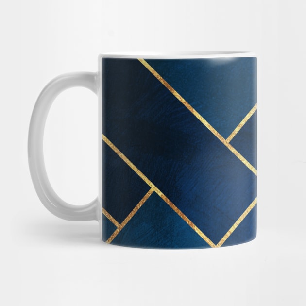 Navy Gold Geometric by themadesigns